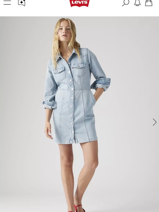 Levi's Dresses & Skirts - NEW Levi's Light Blue Denim Button-Front Mini Dress